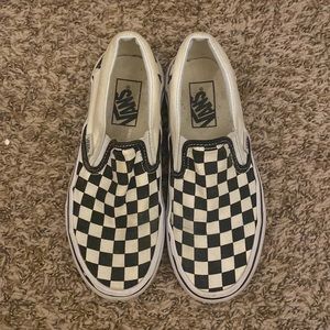 Checkered Slip-On Vans, Woman’s Size 6